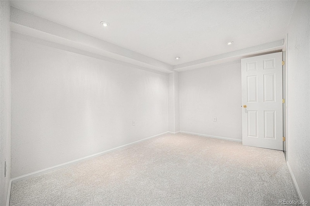 5607 S Gray St, Littleton, CO 80123 - spare room featuring recessed lighting, carpet flooring, and baseboards