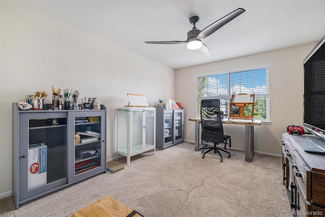 11973 Song Bird Hills St, Parker, CO 80138 - carpeted office with a ceiling fan and baseboards