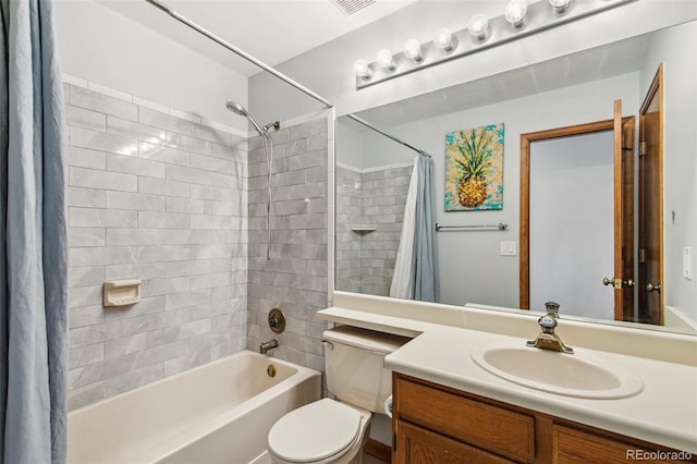 6980 Native Cir, Colorado Springs, CO 80919 - full bath with shower / bath combo with shower curtain, vanity, and toilet