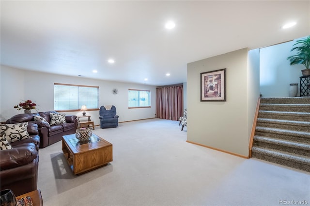 view of carpeted living room