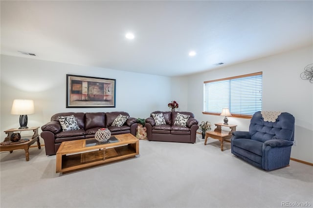 view of carpeted living room