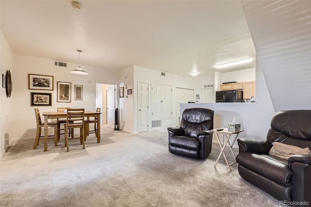 view of carpeted living room