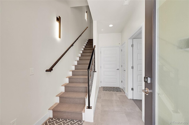 3044 Wilson Ct Unit 2, Denver, CO 80205 - stairs with baseboards and recessed lighting