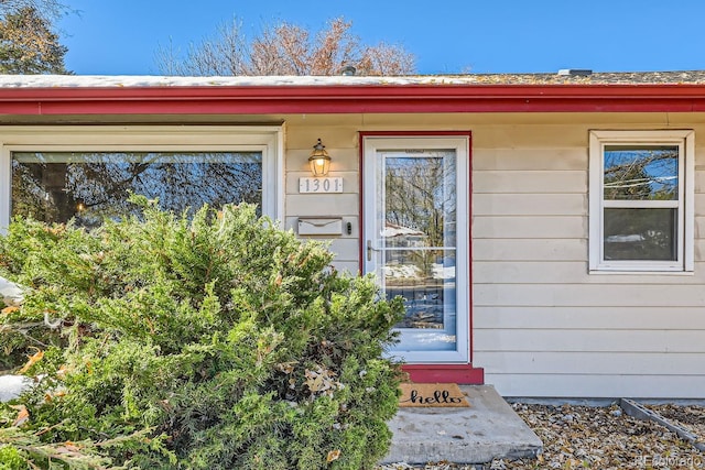 view of doorway to property