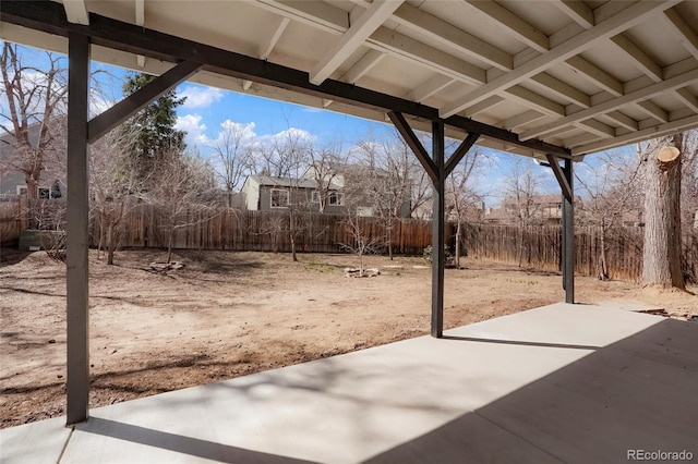 view of patio / terrace featuring a fenced backyard