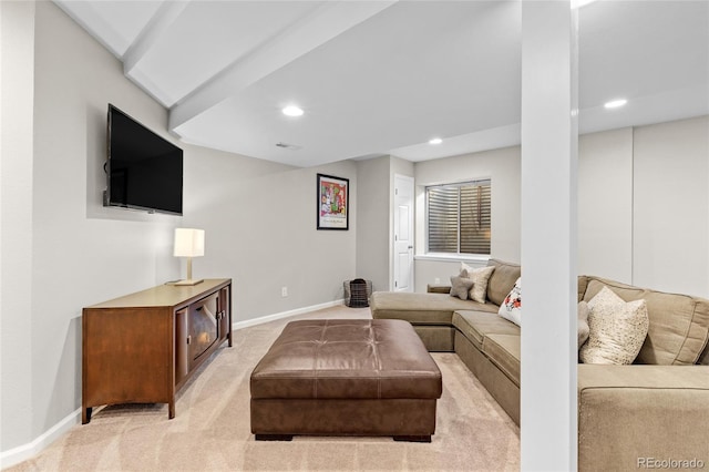 view of carpeted living room