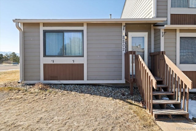 view of doorway to property