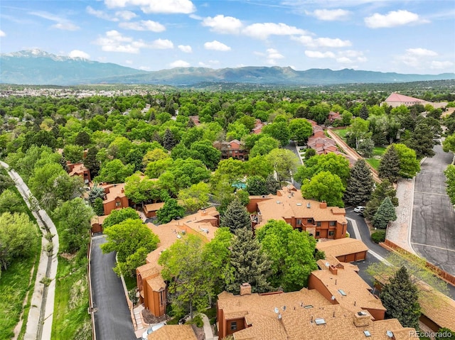 5010 Sunsuite Trl, Colorado Springs, CO 80917 - aerial perspective of suburban area featuring a mountain backdrop