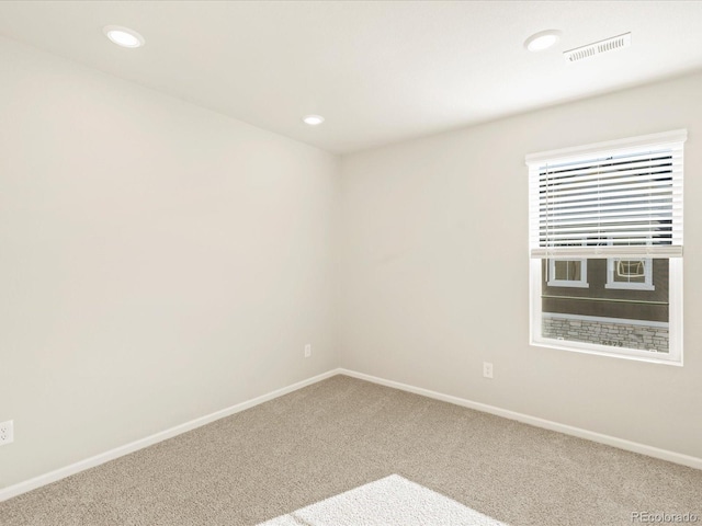 20982 E 66th Ave, Aurora, CO 80019 - carpeted spare room with recessed lighting, visible vents, and baseboards