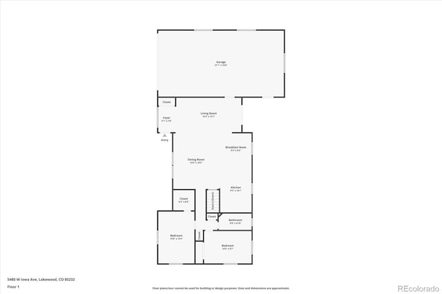 5480 W Iowa Ave, Lakewood, CO 80232 - view of property floor plan