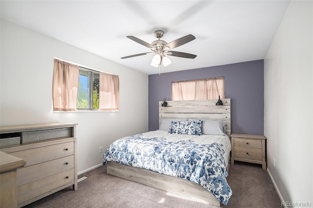 7746 W Quarto Dr, Littleton, CO 80128 - bedroom featuring carpet, a ceiling fan, and baseboards