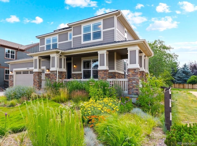 1902 Pioneer Cir, Lafayette, CO 80026 - view of front of house featuring a porch and stone siding
