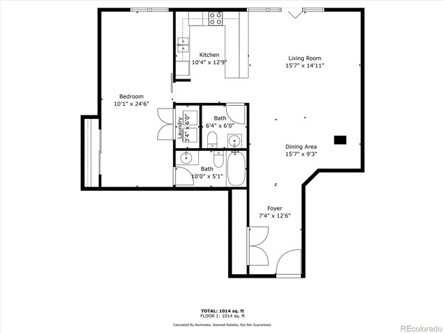 2020 Arapahoe St Unit 1150, Denver, CO 80205 - floor plan / room layout
