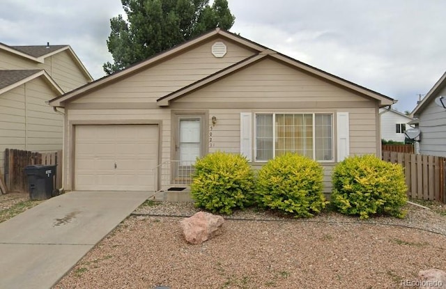 view of front of house featuring a garage