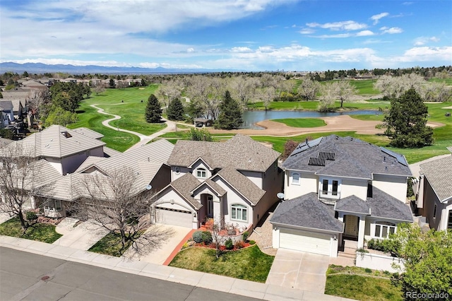 4373 E Phillips Pl, Centennial, CO 80122 - aerial view featuring a water and mountain view, golf course view, and a residential view