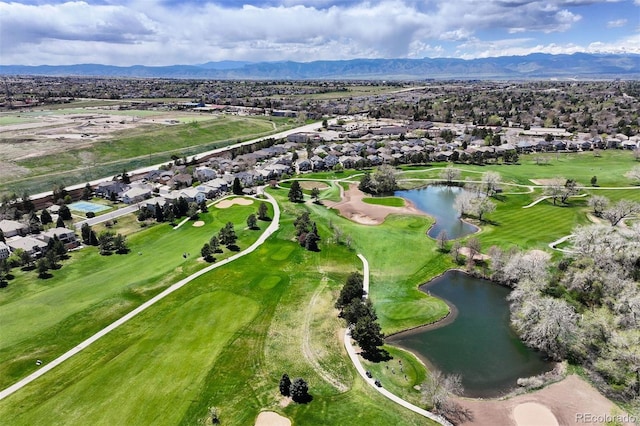 4373 E Phillips Pl, Centennial, CO 80122 - bird's eye view with a residential view and a water and mountain view