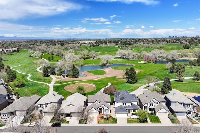 4373 E Phillips Pl, Centennial, CO 80122 - drone / aerial view with a residential view, a water view, and golf course view