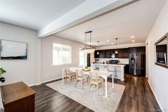 dining room featuring dark wood-type flooring