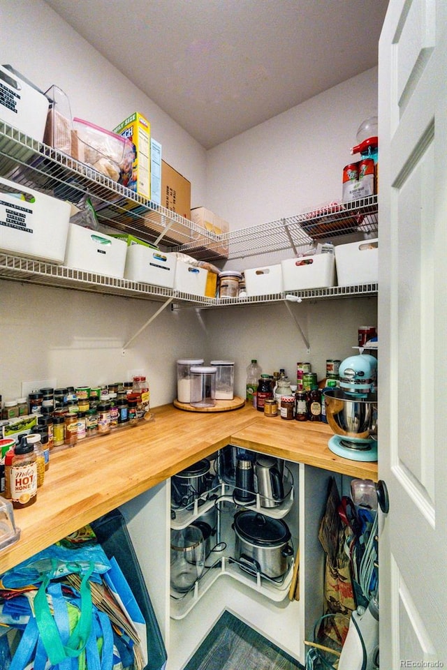 view of pantry