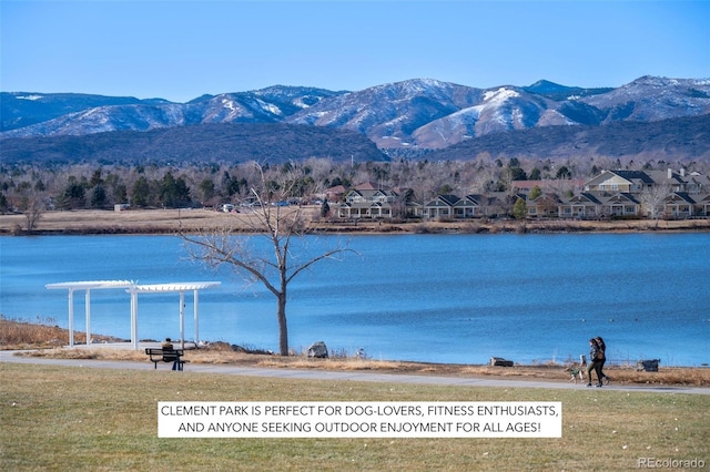 property view of water with a mountain view