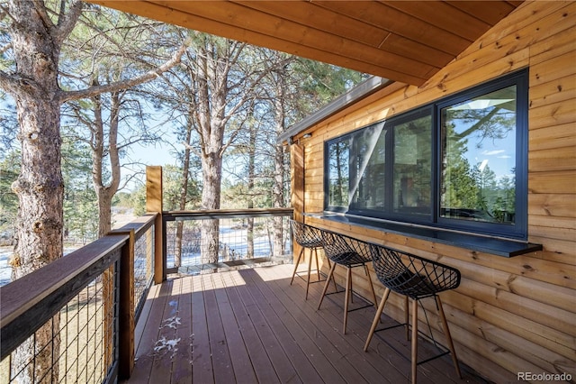 view of wooden terrace