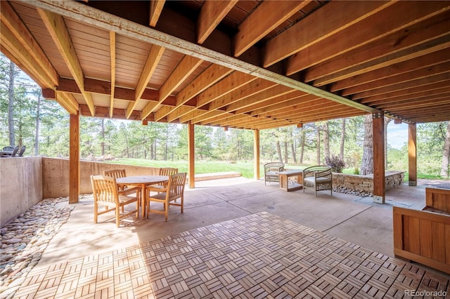 view of patio / terrace featuring outdoor dining area