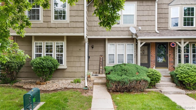 9632 W Chatfield Ave Unit C, Littleton, CO 80128 - entrance to property featuring brick siding