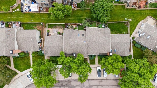 9632 W Chatfield Ave Unit C, Littleton, CO 80128 - aerial overview of property's location featuring nearby suburban area