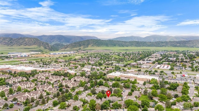 9632 W Chatfield Ave Unit C, Littleton, CO 80128 - aerial perspective of suburban area with mountains