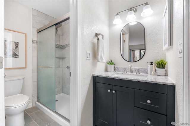 9587 W 89th Cir, Broomfield, CO 80021 - full bathroom featuring vanity, tile patterned floors, and a stall shower
