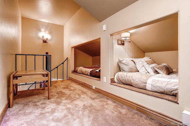 1937 Soda Ridge Rd Unit 1132, Dillon, CO 80435 - bedroom with carpet and vaulted ceiling