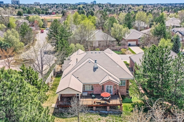 view from above of property