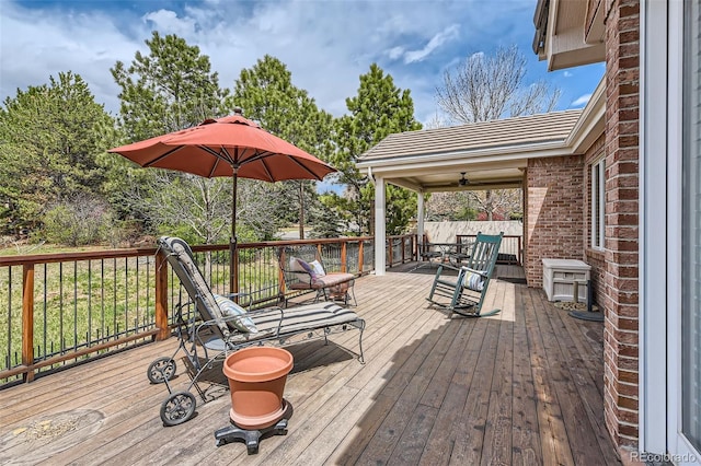 view of wooden terrace