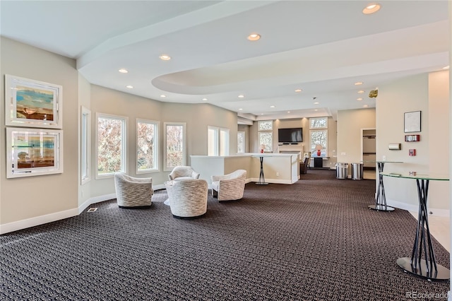 common area featuring recessed lighting