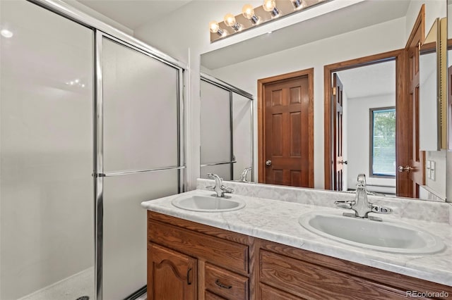7351 Poppy Way, Arvada, CO 80007 - full bath with a shower stall and double vanity