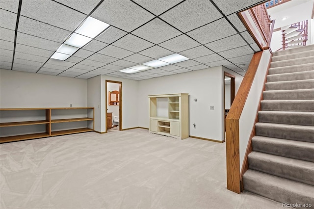 7351 Poppy Way, Arvada, CO 80007 - finished below grade area featuring stairs and carpet flooring