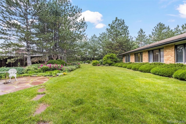 7351 Poppy Way, Arvada, CO 80007 - view of green lawn with a patio