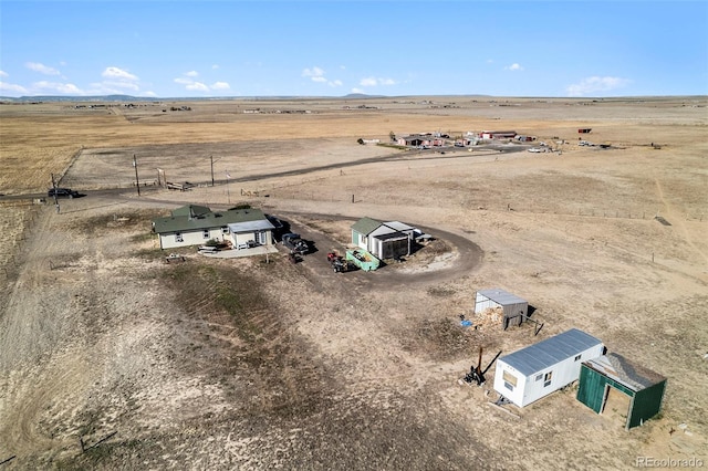 aerial view with a rural view