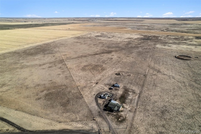 bird's eye view featuring a rural view