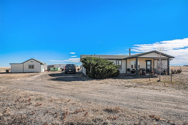 view of front of property with covered porch