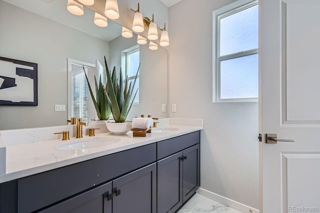 bathroom with vanity