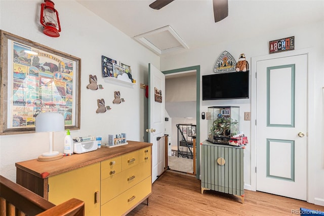 309 S 30th Ave, Brighton, CO 80601 - interior space featuring light wood-style flooring and ceiling fan