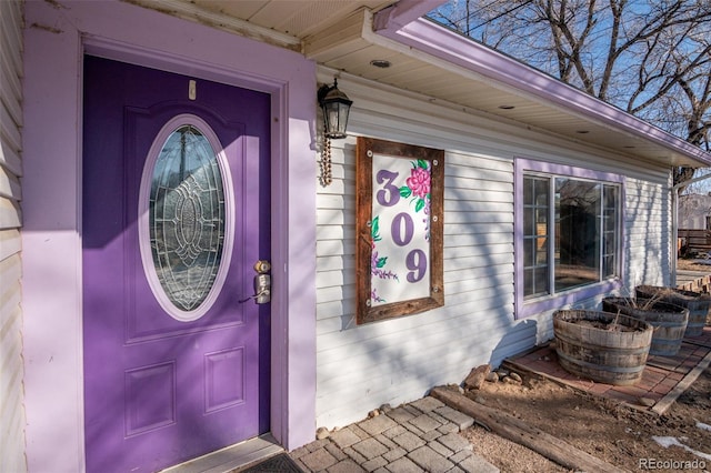 view of doorway to property