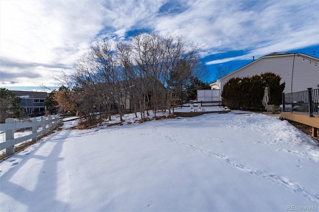 view of snowy yard