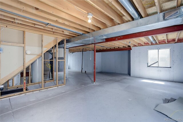 view of basement