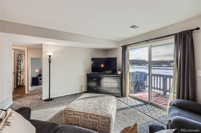 view of carpeted living room