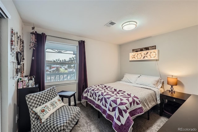 bedroom with carpet floors