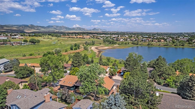 14890 W 58th Pl, Golden, CO 80403 - aerial perspective of suburban area featuring a water and mountain view