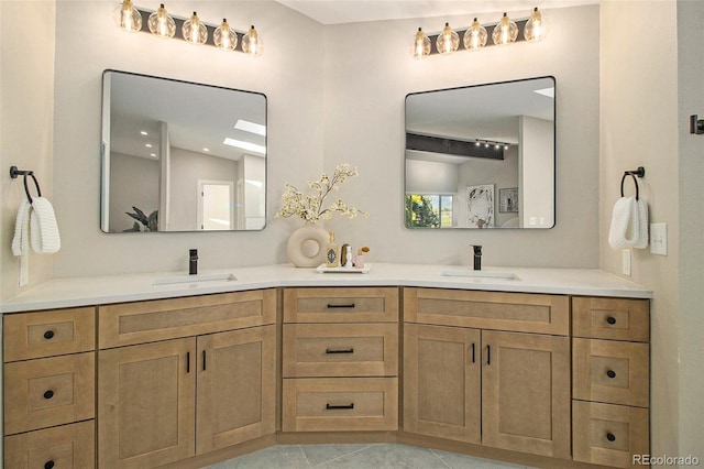 14890 W 58th Pl, Golden, CO 80403 - bathroom with double vanity and tile patterned flooring