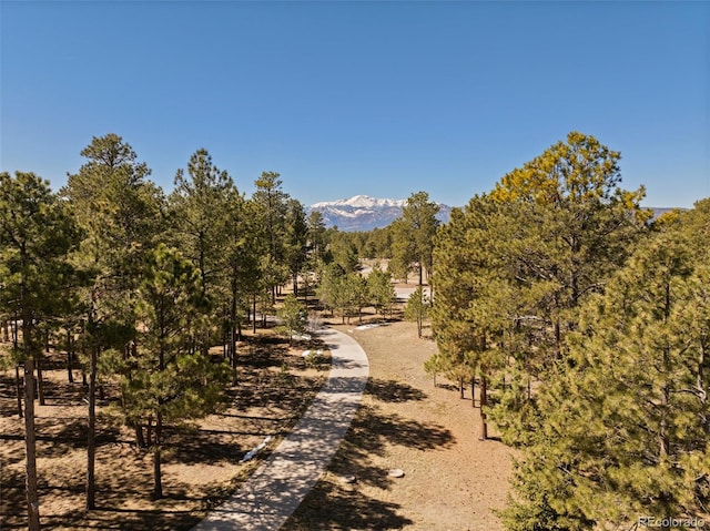 exterior space with a mountain view